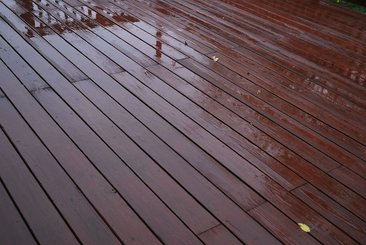 rainy wet deck